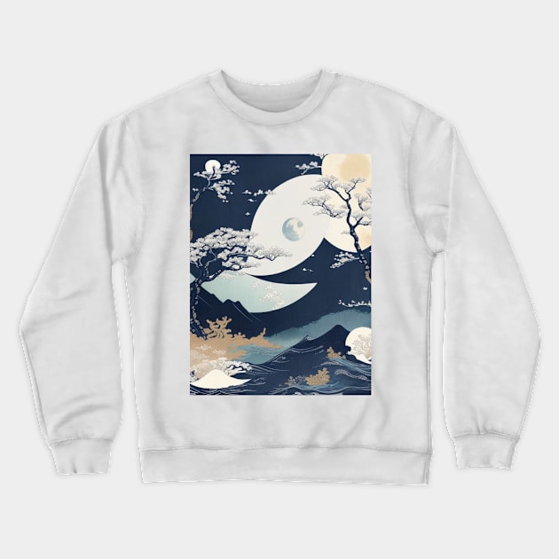 Japanese Ocean Crewneck Sweatshirt by JennAshton